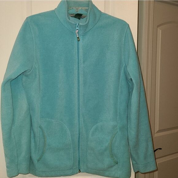 Woolrich Aqua Blue Fleece Zip Front Jacket - Picture 3 of 13